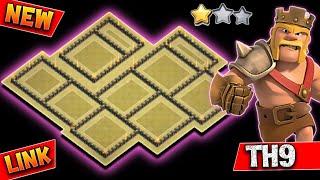 NEW TH9 WAR BASE WITH LINK REPLAY PROOF | ANTI ZAP DRAGONS | NEW TH9 FARMING BASE | CLASH OF CLANS