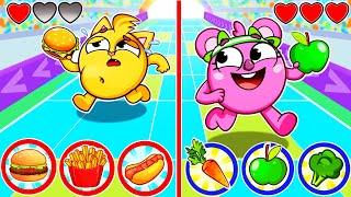 Healthy  Vs Junk Food Song  Game Challenge | Kids Songs  And Nursery Rhymes by Baby Zoo