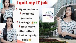 I Quit My Wipro IT Job || What I do next|| Interview process, I had 7 offer letters || Experience