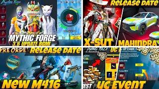 Next Mythic Forge Bgmi | Next X-Sut | Bgmi x Mahindra Release date| Next UC Up Event | New M416 Bgmi