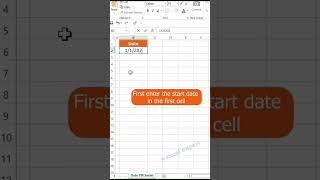 Don't fill date manually in excel / #exceltips #exceltricks #excelformula #exceltutorial #shortsfeed