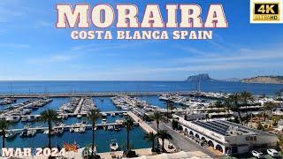 Moraira Costa Blanca Spain - Walking Tour 2024 from Moraira Portet to Moraira beach #moraira