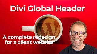 Divi Global Header - real website, custom design