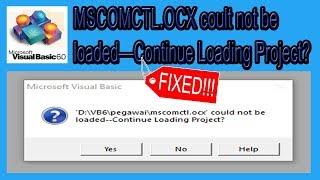 Cara Mengatasi Error Mscomctl.OCX Could Not Be Loaded (Visual Basic 6.0)