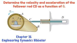 Determine the velocity and acceleration of the follower rod  - Engineers Academy