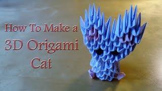 How To Make a 3D Origami Cat - Tutorial