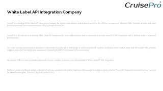 White Label API Integration Company