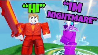 Destroying Toxic NIGHTMARE Kid with NO KIT... (Roblox Bedwars)