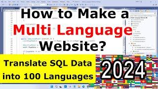 How to Make a Multi-Language Website by Adding Translation for SQL Data? Website Project 2024