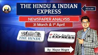 1 April 2021- Newspaper Analysis (The Hindu & Indian Express)