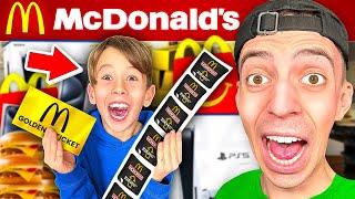 KLEINER JUNGE gewinnt ALLES bei MC DONALDS MONOPOLY! 