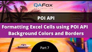 Formatting Excel Cells using POI API - Background Colors and Borders