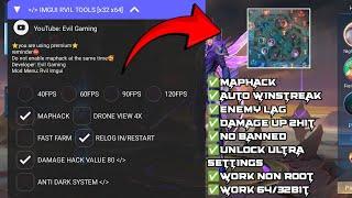 IMGUI MOD MENU ML MAPHACK + RANK BOOSTER MOBILE LEGENDS ANTI DARK SYSTEM + DAMAGE 1HIT NO BAN -2025