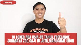 Lowongan Usia 45 Tahun, Freelance, Surabaya Zoo, Gaji 15  Juta dan Marugame Udon