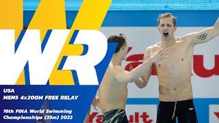 NEW WORLD RECORD  | Men’s 4x200m Freestyle Relay | 16th FINA World Swimming Championships 2022