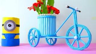 How to Make a Bike a Cardboard Cup || Paper cup craft ideas