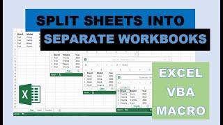 Split Sheets Into Workbooks Excel VBA Macro