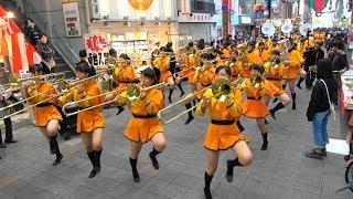 京都橘高校吹奏楽部　大手筋商店街パレード　Kyoto Tachibana SHS Band