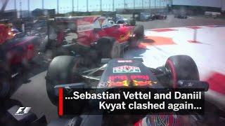 Kvyat Crashes Into Vettel | 2016 Russian Grand Prix