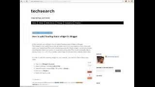 How to add Floating share button widget in Blogger
