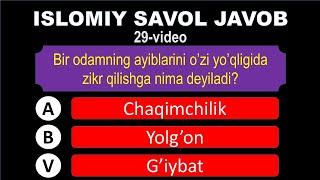 ISLOMIY SAVOL JAVOB VIKTORINASI#29/-VIDEO