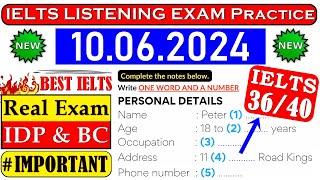 IELTS LISTENING PRACTICE TEST 2024 WITH ANSWERS | 10.06.2024