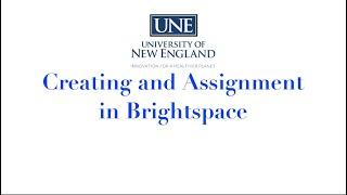 Creating an Assignment in Brightspace