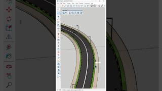 Creating the mountain road line in sketchup using the Sandbox Plugin! #sketchup #nicetower