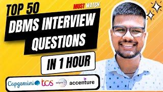 Top 50 DBMS Interview Questions for TCS, Accenture, Capgemini & More