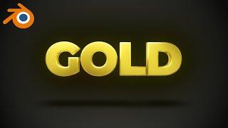 3D Gold Text Animation in Blender - Blender 3D Text Animation Tutorial | Eevee Gold Material