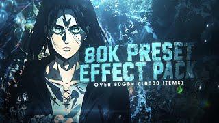 80K EDITING PACK/PRESET PACK (over 80GB+)| FREE AMV PACK (Project File, Shake, Overlay, CC, Quality)