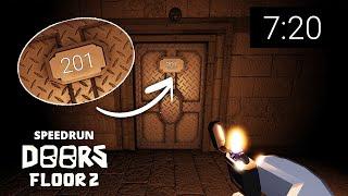 I FOUND 201 DOOR ! │ DOORS FLOOR 2 WORLD RECORD SPEEDRUN *7:20* │ RTX