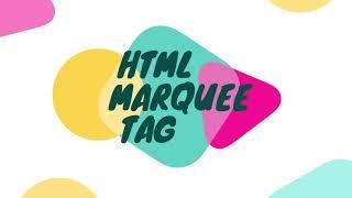 Marquee tag in HTML