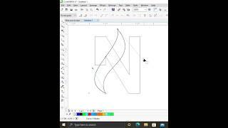 Creative N Logo Design in CorelDRAW #shorts #coreldraw