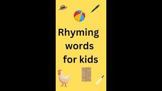 Rhyming words @Fun and curious