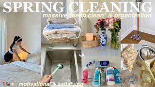 massive SPRING CLEANING + ORGANIZATION *deep cleaning video* 2024 | very satisfying + motivating