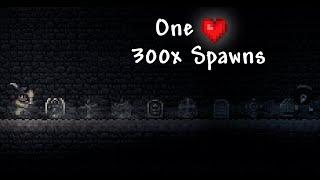 Hardcore Terraria with 300x Spawn Rate, 1 HP, and on Legendary Difficulty. | episode 2 btw