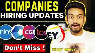 Infosys, CGI, EY, Cognizant Biggest Update | TCS Result | OFF Campus Drive 2024, 2023, 2022 Batch