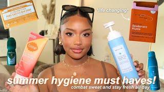 the BEST summer hygiene products | how to fight odor/sweat and smell good ALL DAY