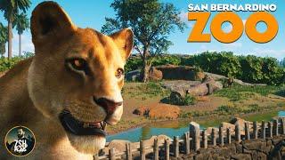 Building a Realistic Lion Habitat in Franchise Mode! | San Bernardino Zoo | Planet Zoo