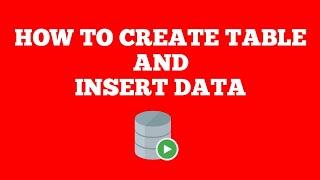 How To Create Table And Insert Data | Oracle SQL Tutorial  for beginners | Techie Creators
