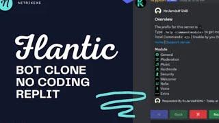 Flantic Bot Clone for discord | No coding | Replit | Discord.py