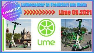 Leihscooter *** Lime *** in Frankfurt am Main! Wo sind wir angekommen mit der Verkehrswende E-Mobil?