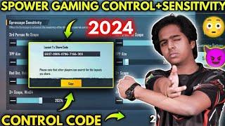 WORLD NO.1 BEST SENSITIVITY  | SPOWER GAMING 3.3 SENSITIVITY 2024 | BGMI | PUBG MOBILE |