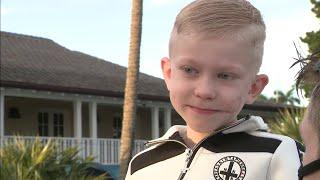 7-year-old boy who rescued his sister from dog attack receives VIP yacht treatment in South Florida