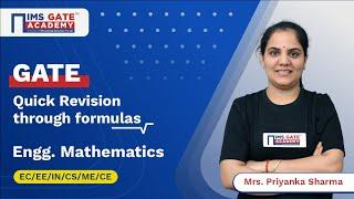 Engineering Mathematics for GATE 2024 | Quick Revision through Formulas by Priyanka Sharma Ma'am