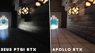 APOLLO RTX vs SEUS PTGI RTX MINECRAFT SHADER COMPARISON | Minecraft Java Edition