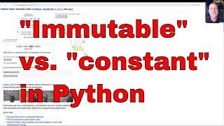 Python immutable vs. constants — how are they different?