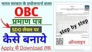 Central level OBC Certificate SDO level par apply kaise kare | Non creamy layer Certificate apply |