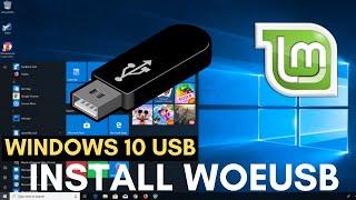 How To Create Windows10 Bootable USB Stick In Linux Mint | How To Install WoeUSB